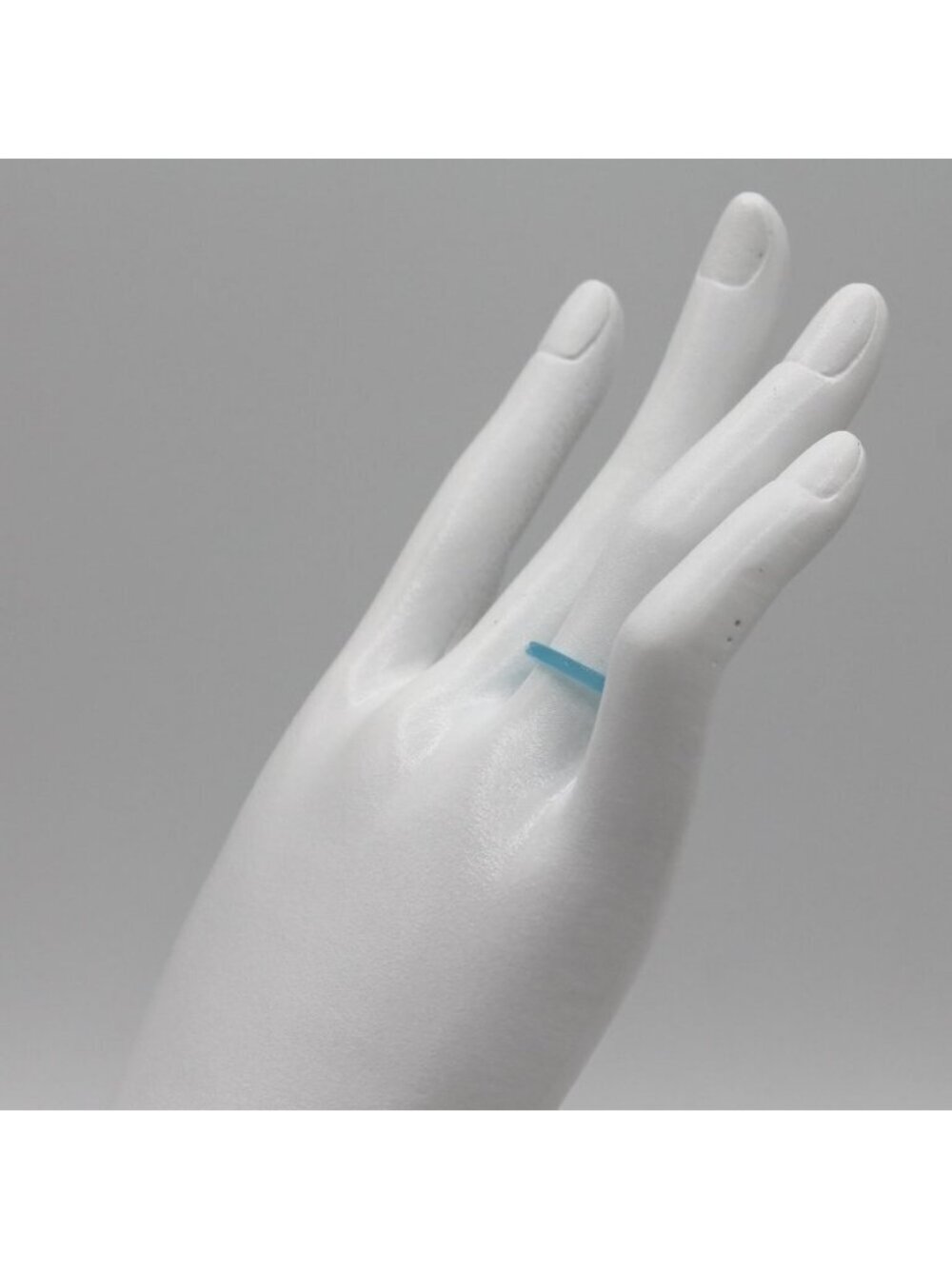 Ring band jewelry natural light blue stone 2.5mm minimalist modern new - Picture 5 of 5